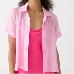 J. Crew Gamine pink lotus shirt